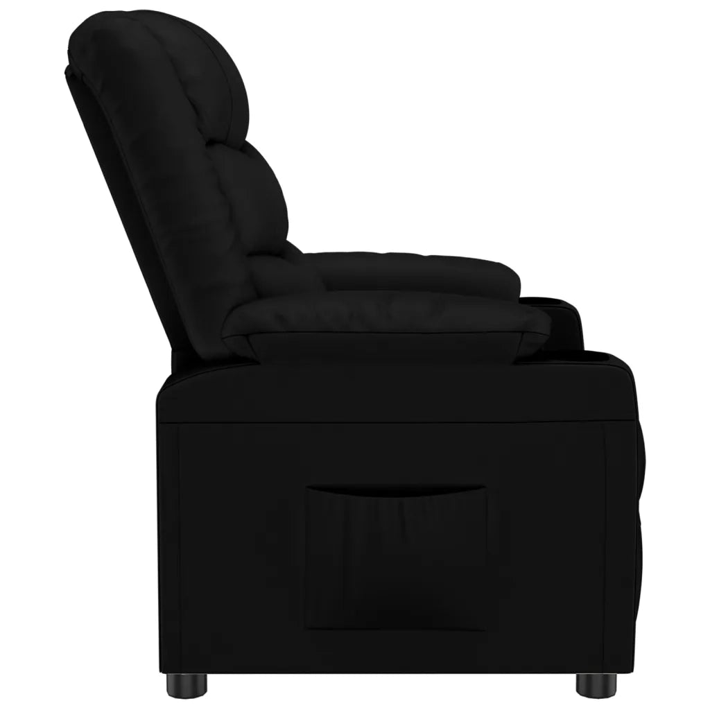 Poltrona Reclinabile Nera in Similpelle cod mxl 18475