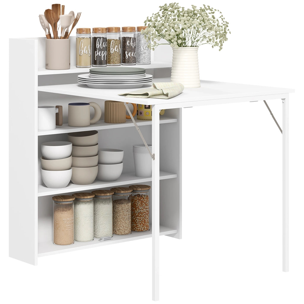 Tavolo Pieghevole da Pranzo con Ala Abatible ¨C zephmum ¨C Bianco 78,5x91x93 cm