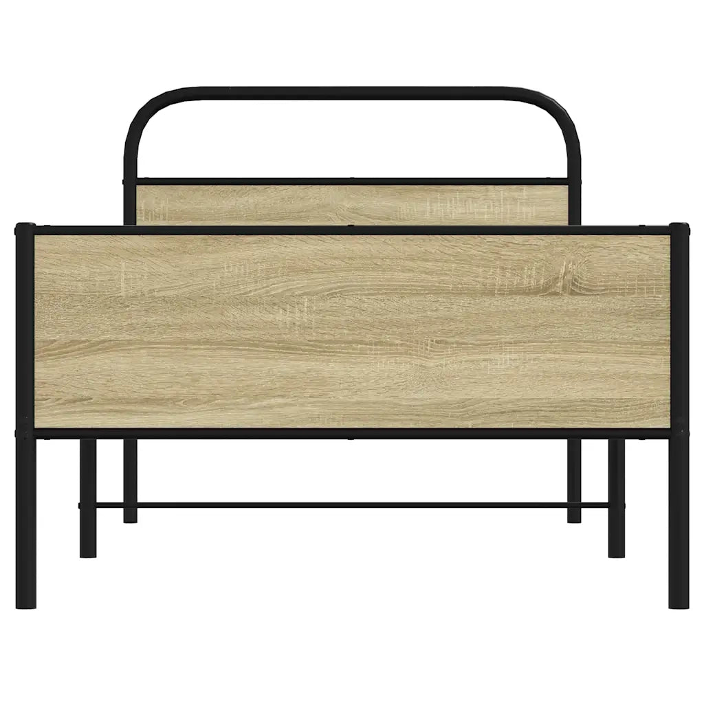 vidaXL Giroletto senza Materasso Rovere Sonoma 100x200cm in Truciolato