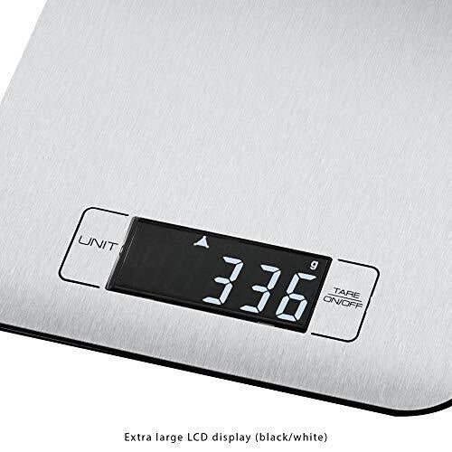 ProfiCook PC-KW 1061 Nero, Acciaio inossidabile Rettangolo Bilancia da cucina elettronica