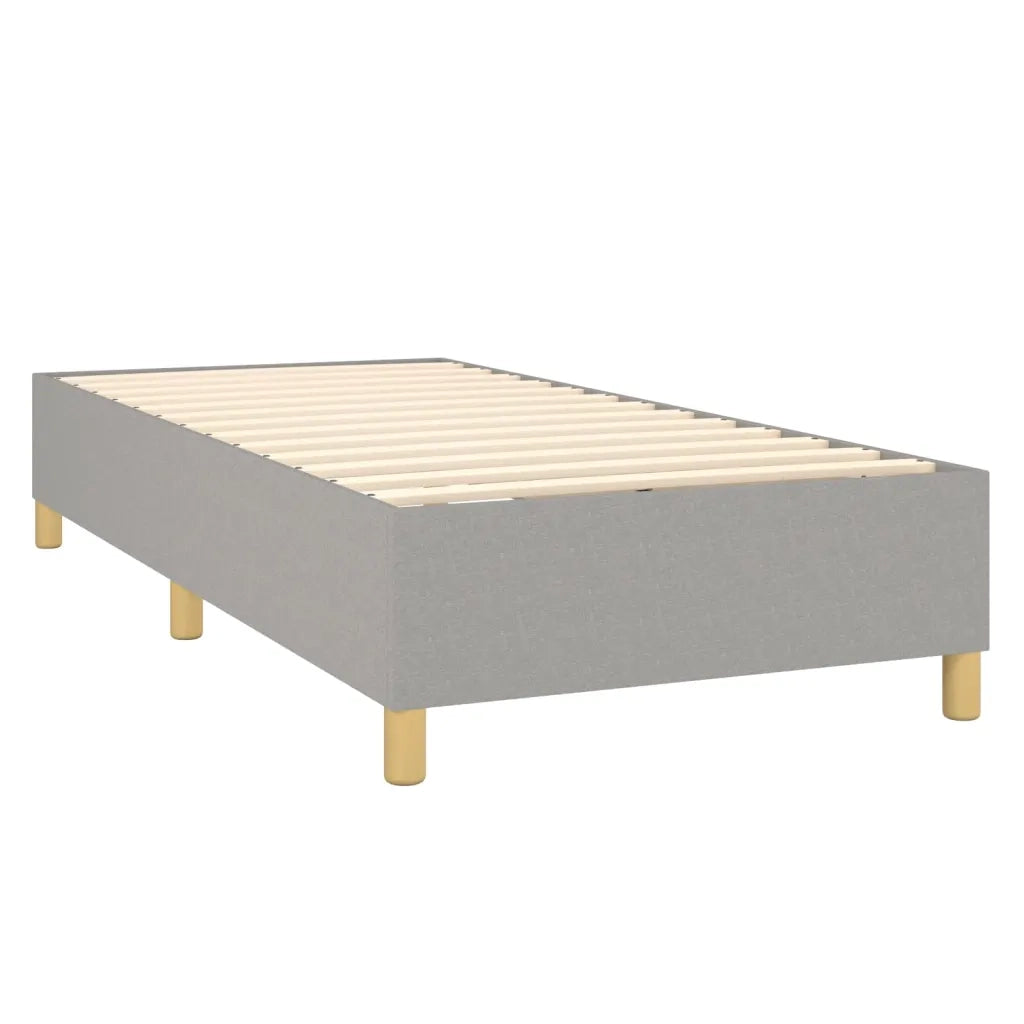 Letto a Molle Materasso e LED Grigio Chiaro 80x200 cm Tessuto 3135469