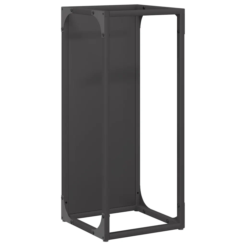 Rastrelliera per Legna da Ardere Nera 25x25x60 cm 864259