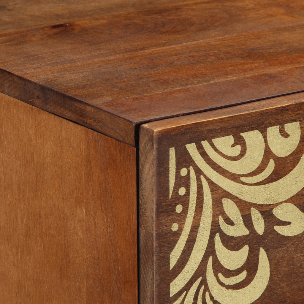 Sideboard 60x33x75 cm Legno Massello di Mango