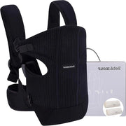 Porta bambino - ergonomico - per fronte e schiena - con 2 inserti per le spalle - nero Borsa da trasporto