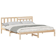 Letto matrimoniale | Letto per adulti | Struttura del letto Marrone 140 x 200 cm Pino massello