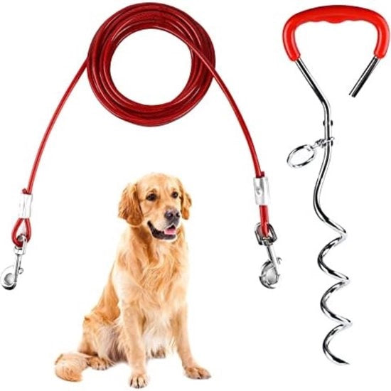 Linea per cani con punta di fondazione - Punta di fondazione per cani - Linea di installazione per cani - Punta di fondamento per cani - Spirale di installazione per cani