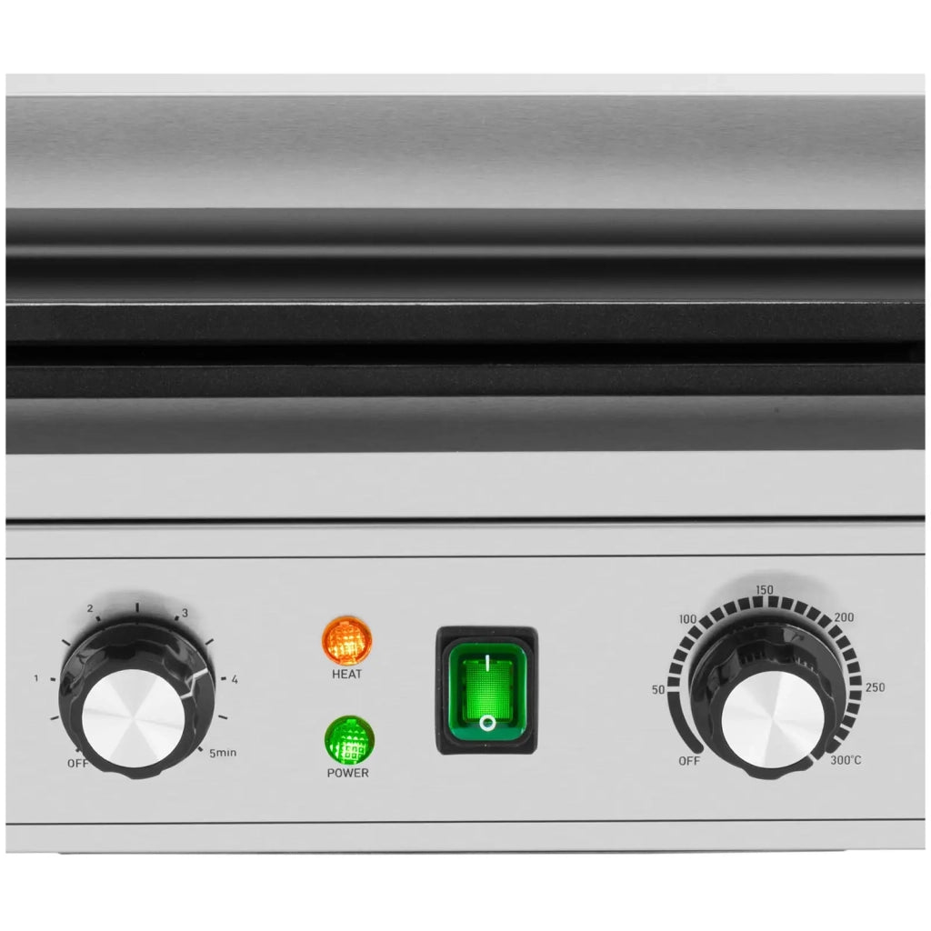 Waffliera macchina per waffle 3 waffle belgi 1500 watt 50 300 °C timer 0-5 min acciaio inox ghisa teflon 14_0008201