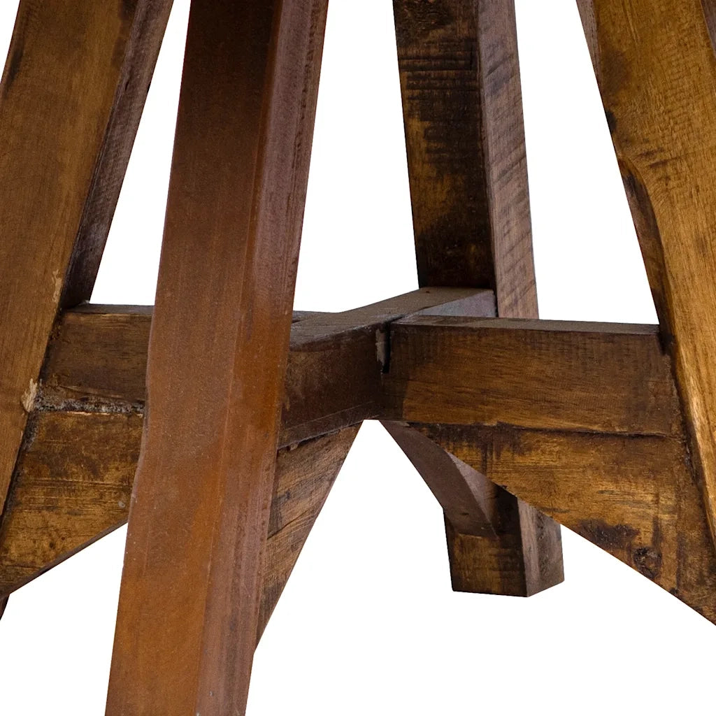 Tavolino da Salotto in Legno di Recupero Misto 60x45cm Argento 244511