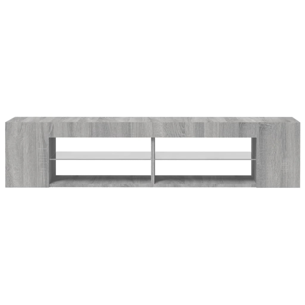Mobile TV multimediale mensola TV credenza mobile TV sala da pranzo soggiorno camera da letto con luci LED Sonoma 135 x 39 x 30 cm grigio 02_0026802
