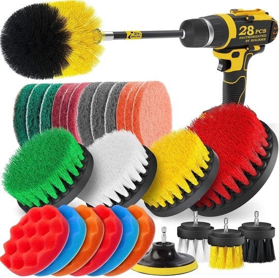 Set di Spazzole per Trapano 

Spazzole per Trapano: 5 pezzi 
Materiali: Nylon 
Dimensioni: 10 x 2,5 cm 
Compatibilità: Trapani a mano e a batteria