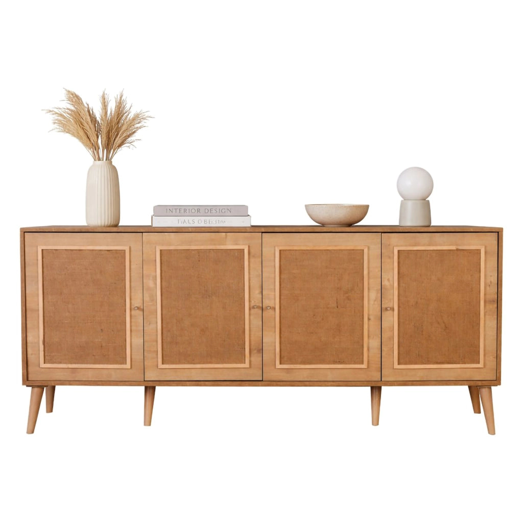 Madia Mascali, Credenza Apertura Battente, 180x41x81h cm Marrone Rovere