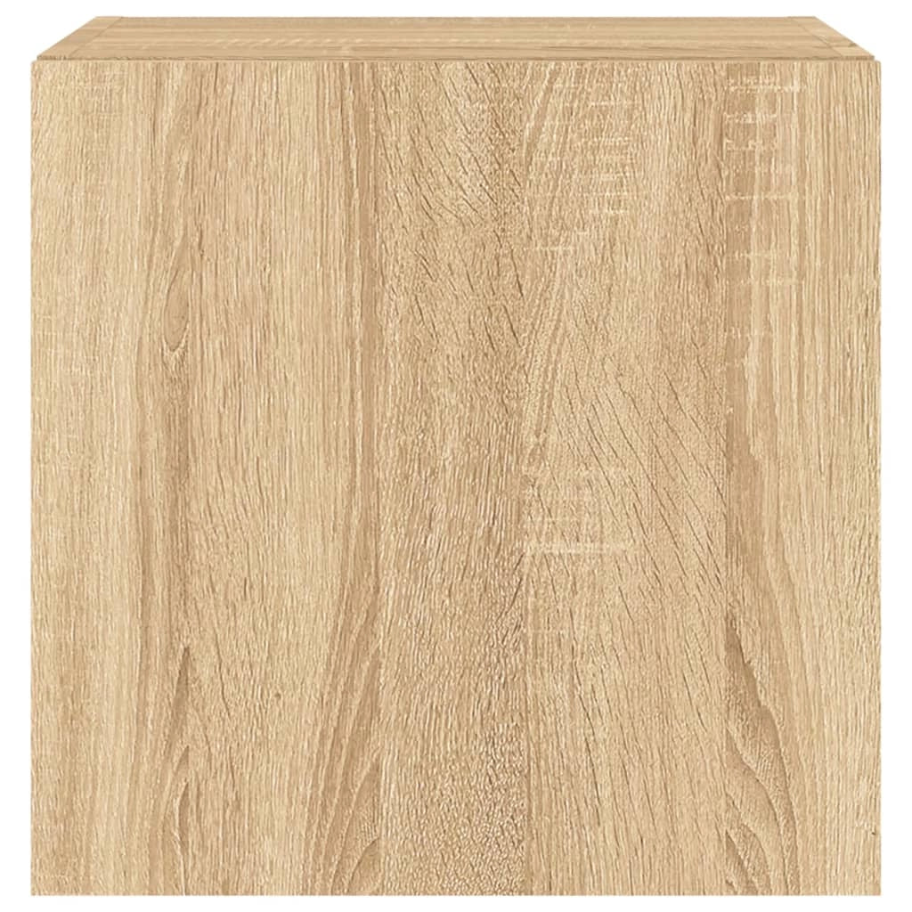 Mobile TV multimediale da parete mensola TV credenza TV sala da pranzo soggiorno camera da letto luci LED 2 pezzi rovere Sonoma 40,5 x 35 x 40 cm marrone 02_0029175