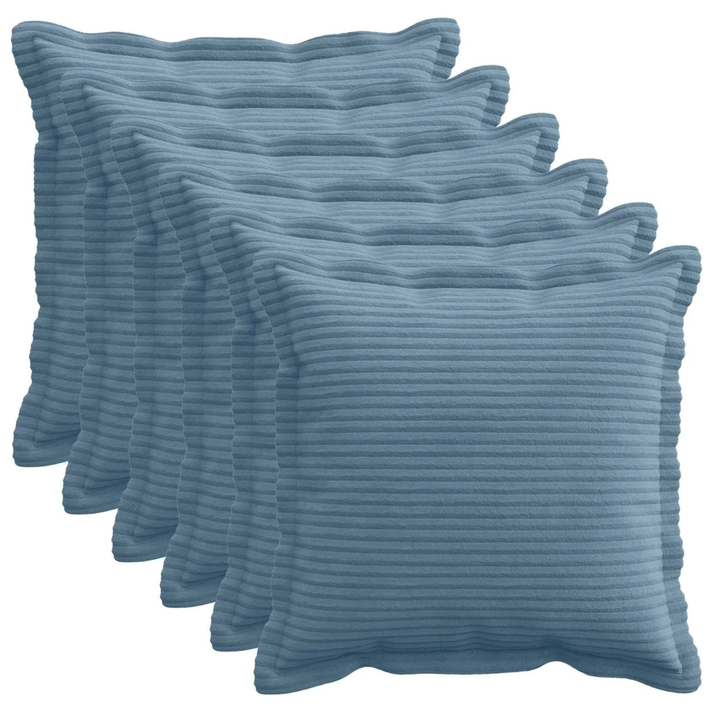 Federa 6 pz HOUTEN Blu 50 x 50 cm corduroy 919100