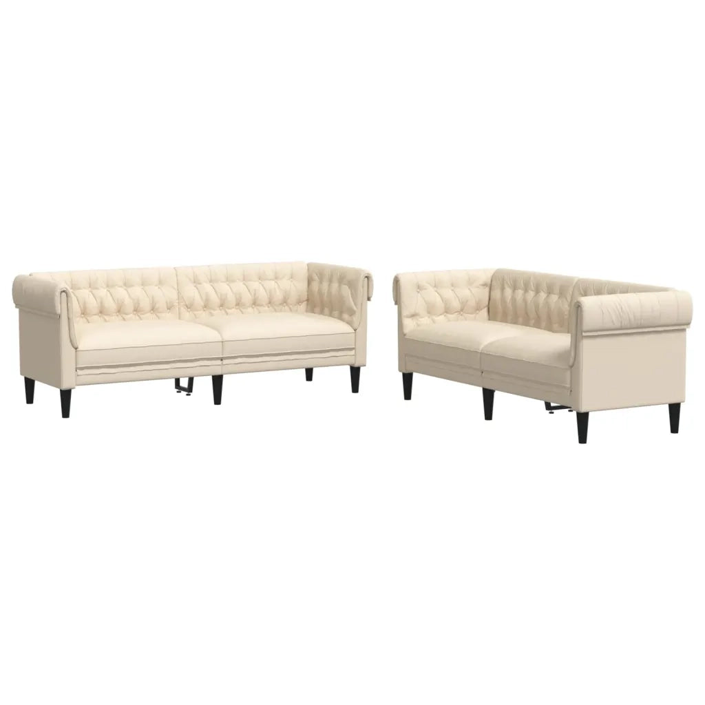 Set di Divani 2 pz Crema in Tessutocod mxl 92570