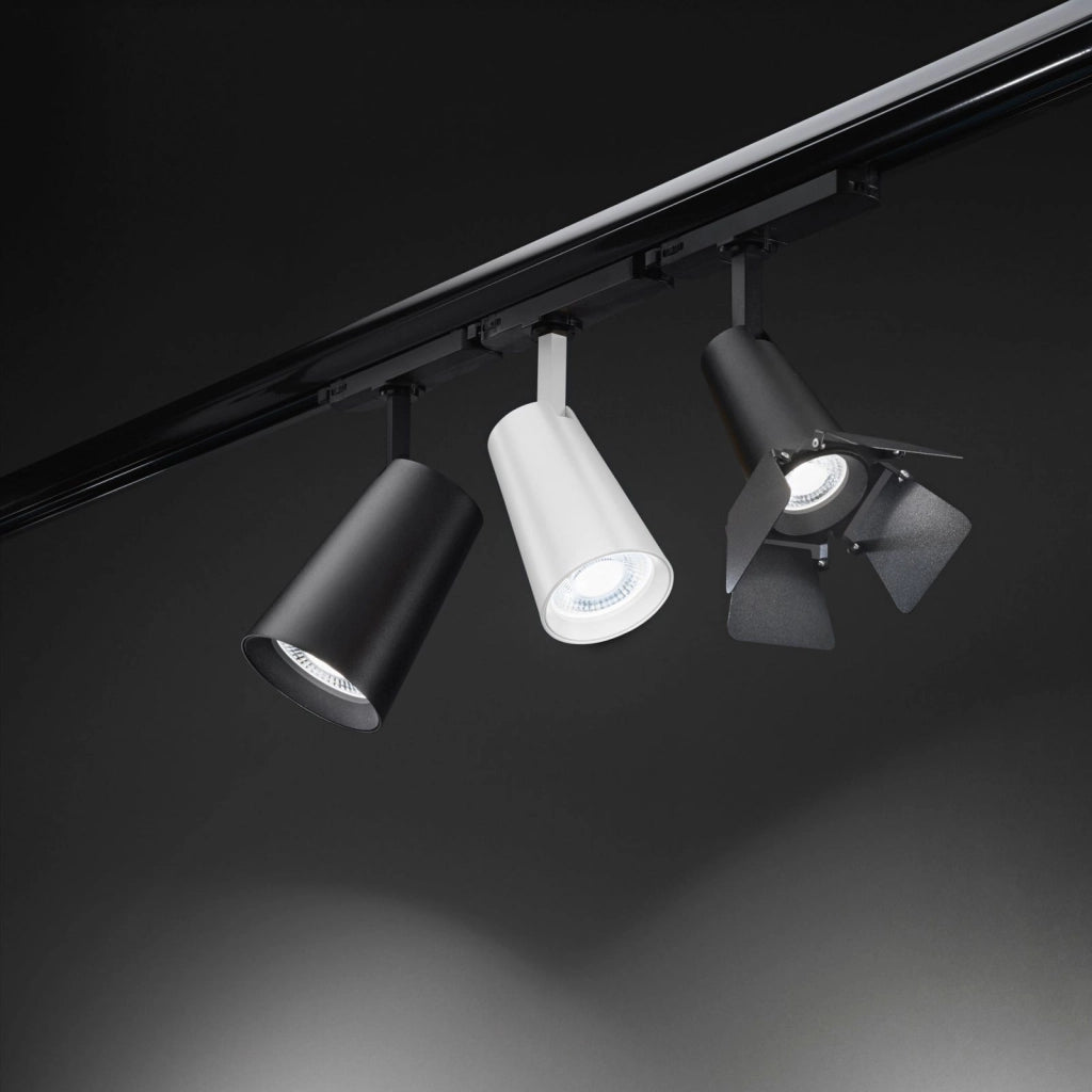 FARO BINARIO LED KONE BIANCO IN ALLUMINIO 13W 1175LM 3000K 20,5X11X6,2 CM.