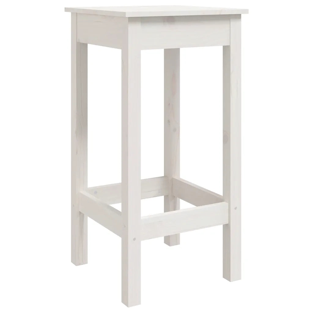Set Bar da Giardino 9 pz Bianco in Legno Massello di Pino