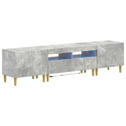Mobile TV LED a 5 pezzi Grigio Cemento Legno ingegnerizzato 3416761