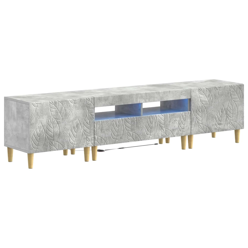 Mobile TV LED a 5 pezzi Grigio Cemento Legno ingegnerizzato 3416761