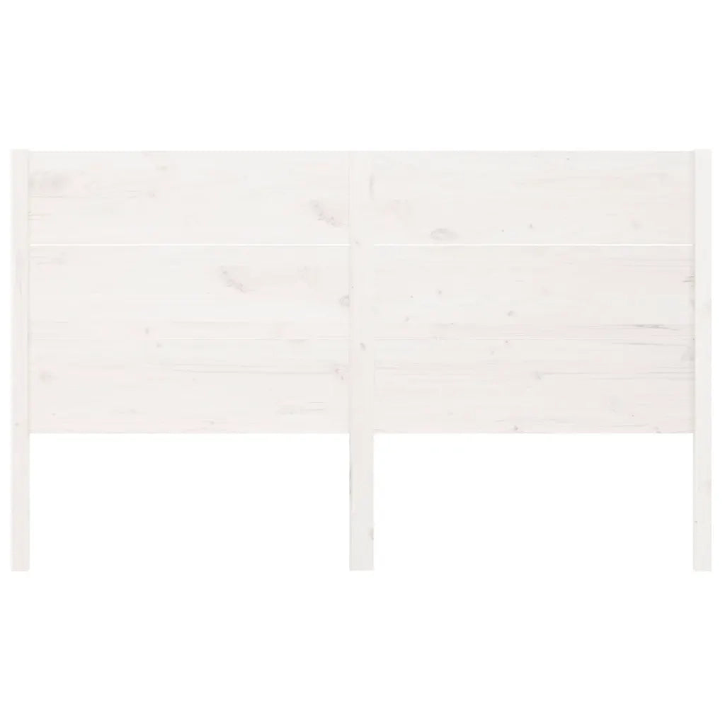 Testiera per Letto Bianca 186x4x100cm in Legno Massello di Pino 818736