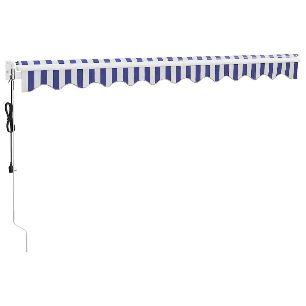 Tenda Sole | Tenda parasole Automatica Retrattile Blu e Bianca 3,5x2,5 m