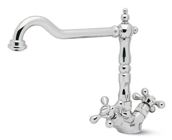 Elleci MIKTAGCR Tago Miscelatore doppio comando con canna tonda girevole Classic Cromato