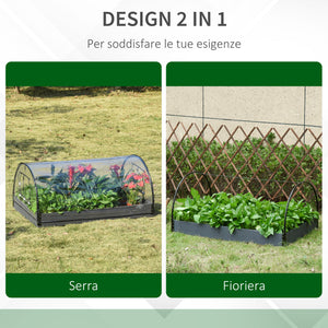 Mini Serra da Giardino Balcone 120x79x53 cm in PVC Trasparente