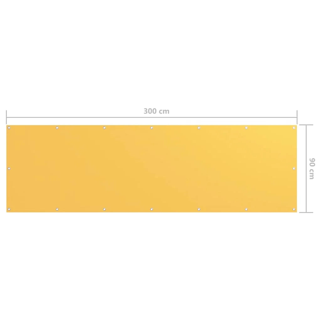 Schermo per balcone schermo per la privacy 90 x 300 cm tessuto Oxford giallo 02_0010200