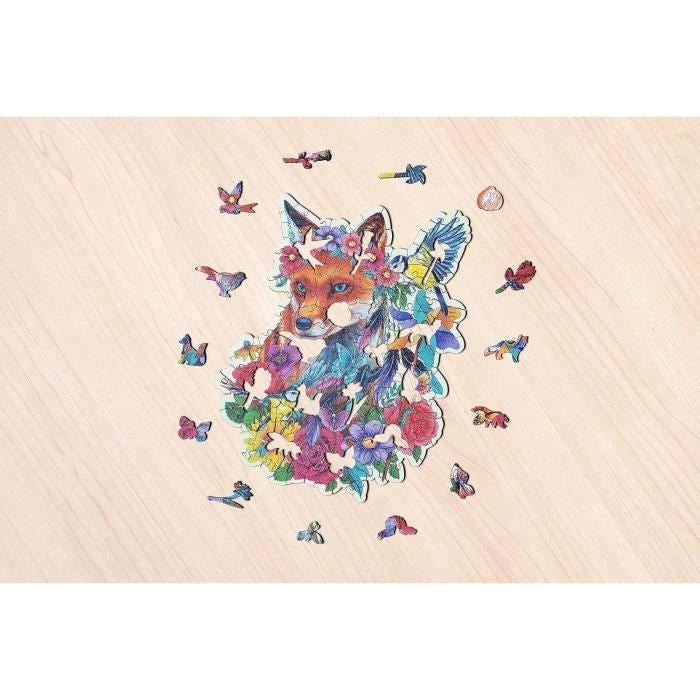 Puzzle in legno - Forma - 150 pz - Volpe colorata