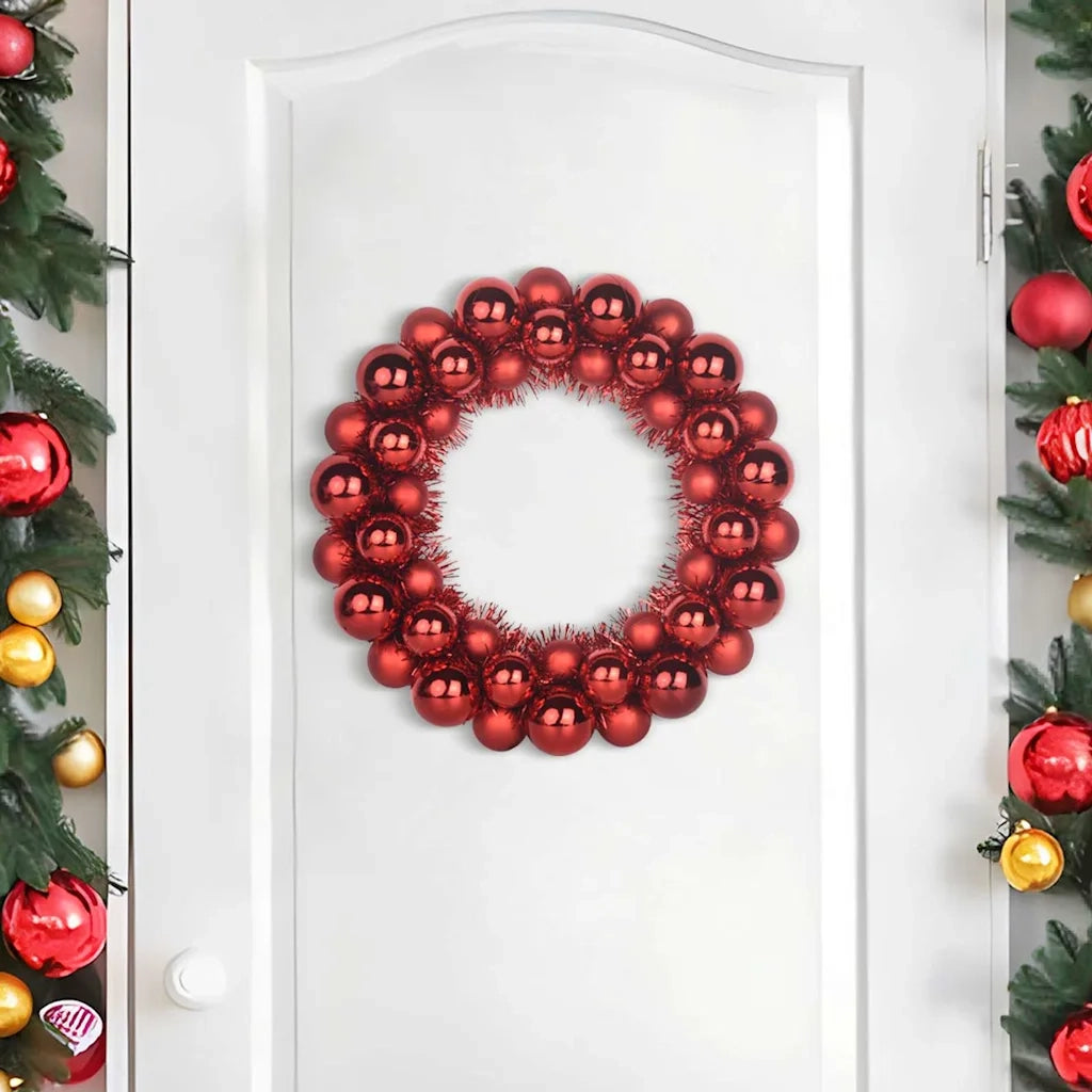 Corone di Palline di Natale 2 pcs Rosso 33 x 33 x 7 cm 42019677