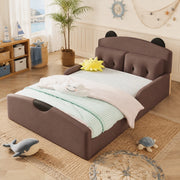 Letto imbottito 140x200 cm con testiera a orsetto