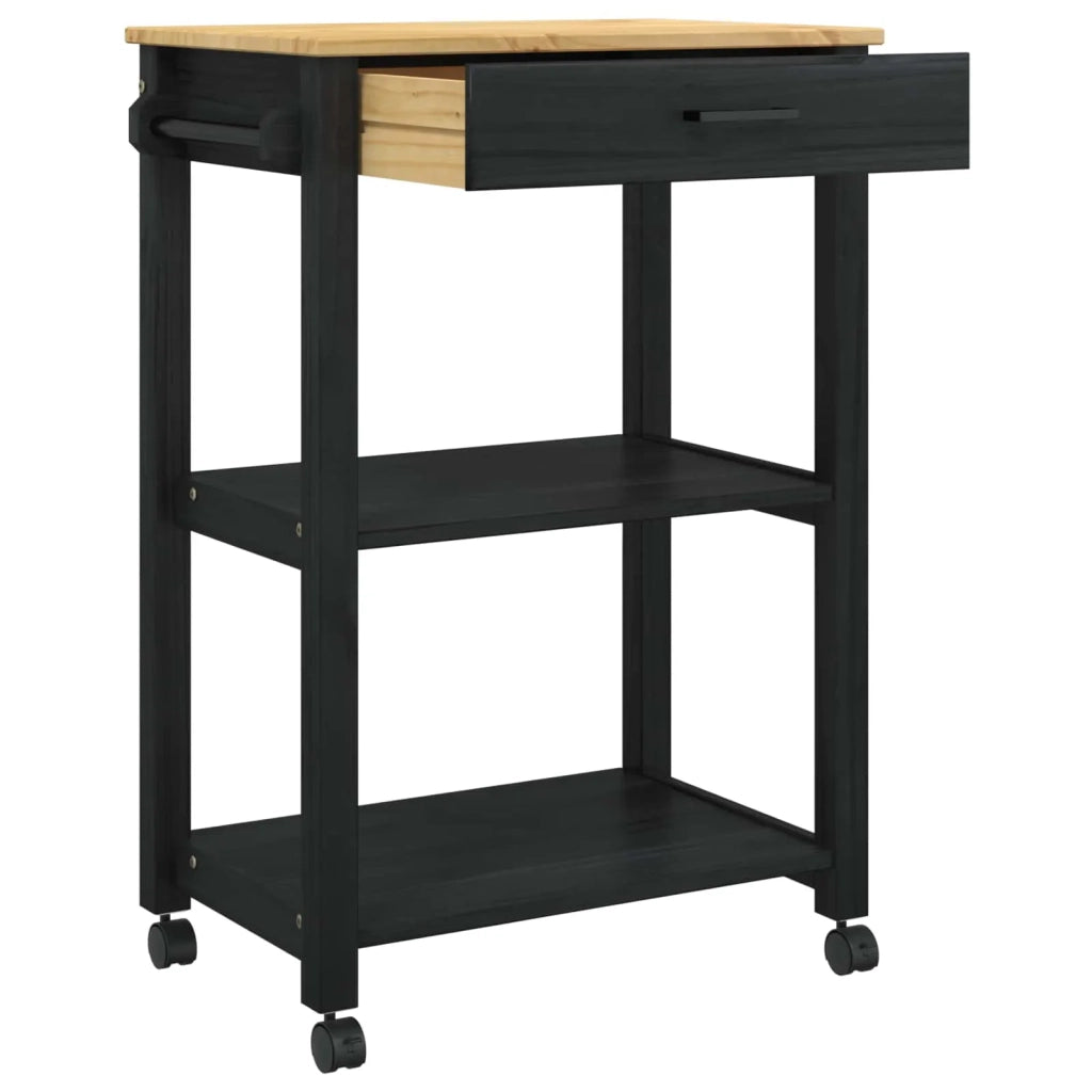 Carrello da Cucina MONZA Nero 60 x 40 x 88,5 cm CFW7382087
