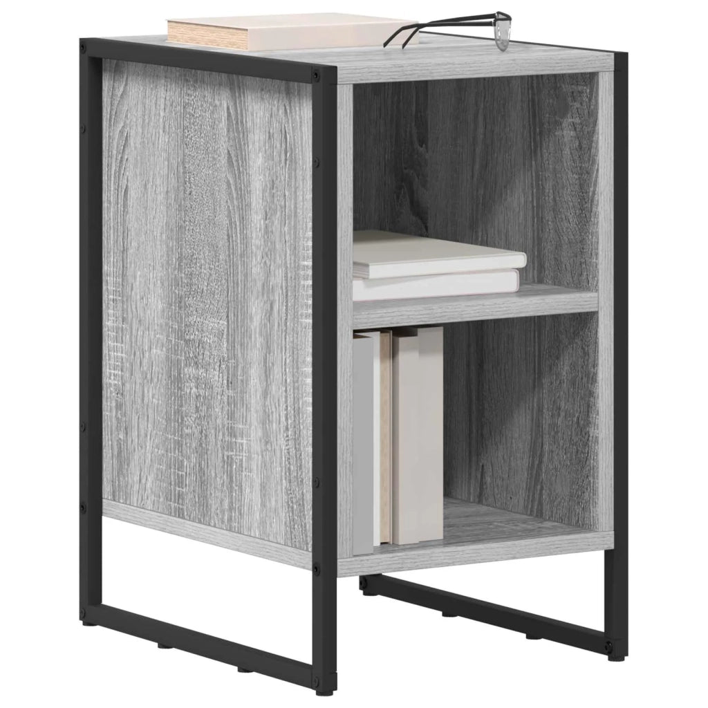 Comodino-Tavolino da notte Grigio Sonoma 39.5 x 30 x 50 cm Legno multistrato