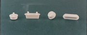 5blister bl paracolpi rettangolari sedili wc 43x15 mm 8 pz cod:ferx.87294