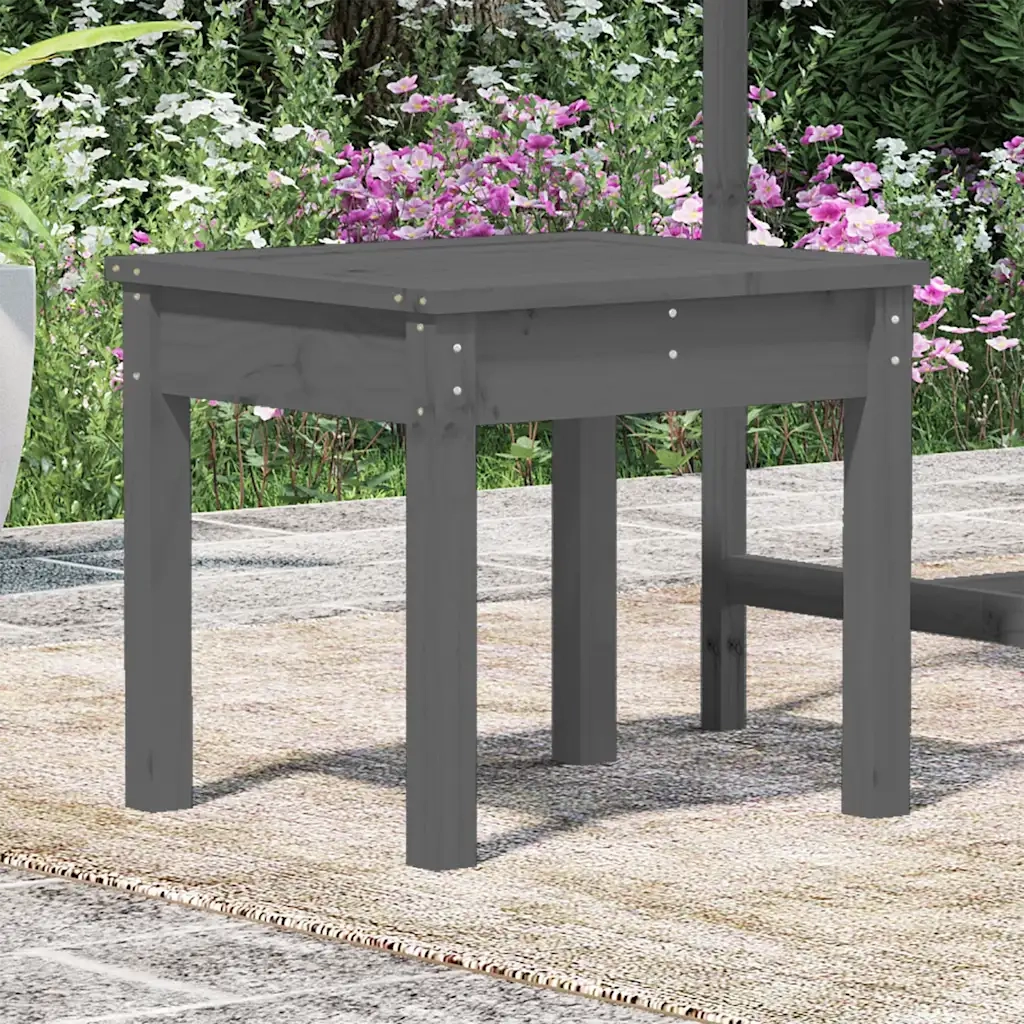 Panchina da Giardino | Panca da Giardino Grigia 50x44x45 cm Legno Massello di Pino
