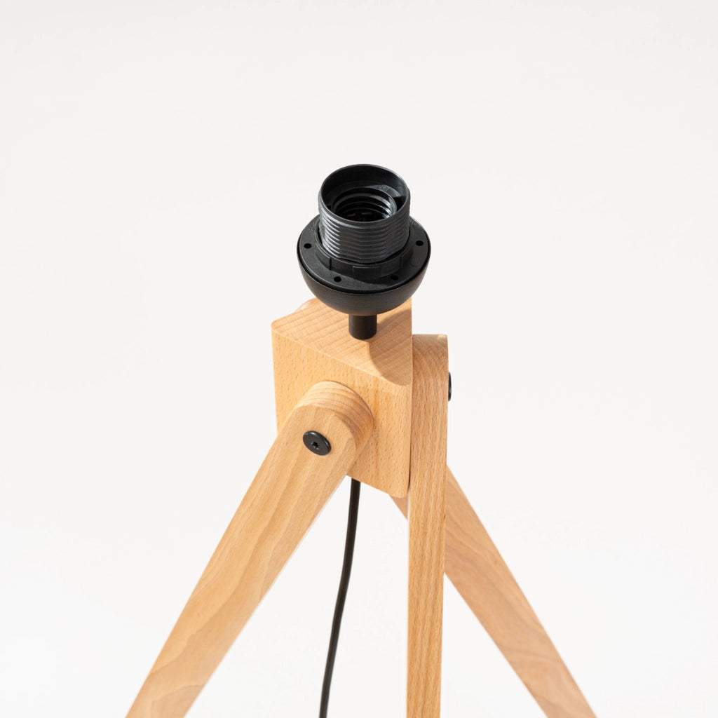 Lampada da terra treppiede legno borgogna E27 SKUMRA