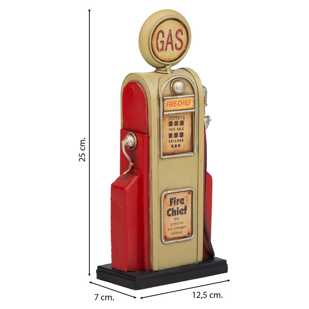 Dispenser salvadanaio in metallo rosso 12,5x7x26h