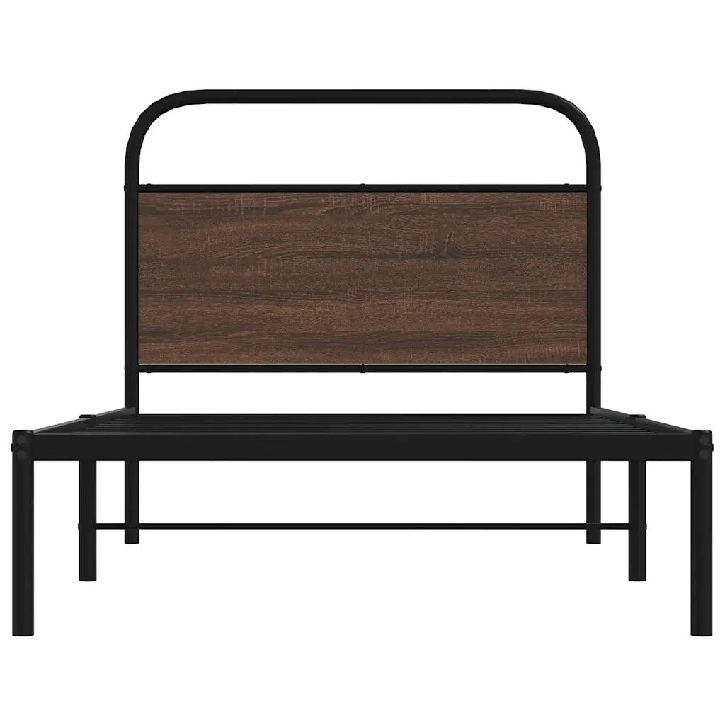 Giroletto senza Materasso Rovere Marrone 100x190 cm Truciolato