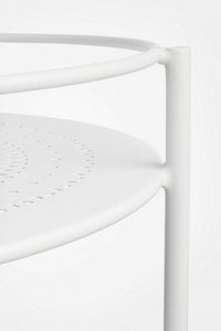 Carrello con Porta Bottiglie Burton Bianco in Metallo