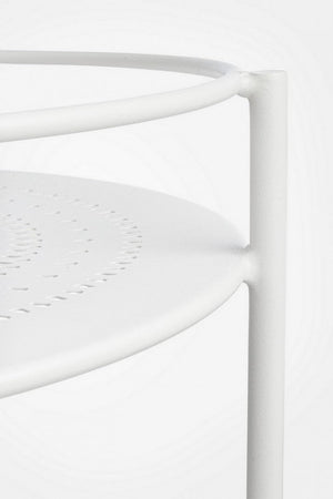 Carrello con Porta Bottiglie Burton Bianco in Metallo