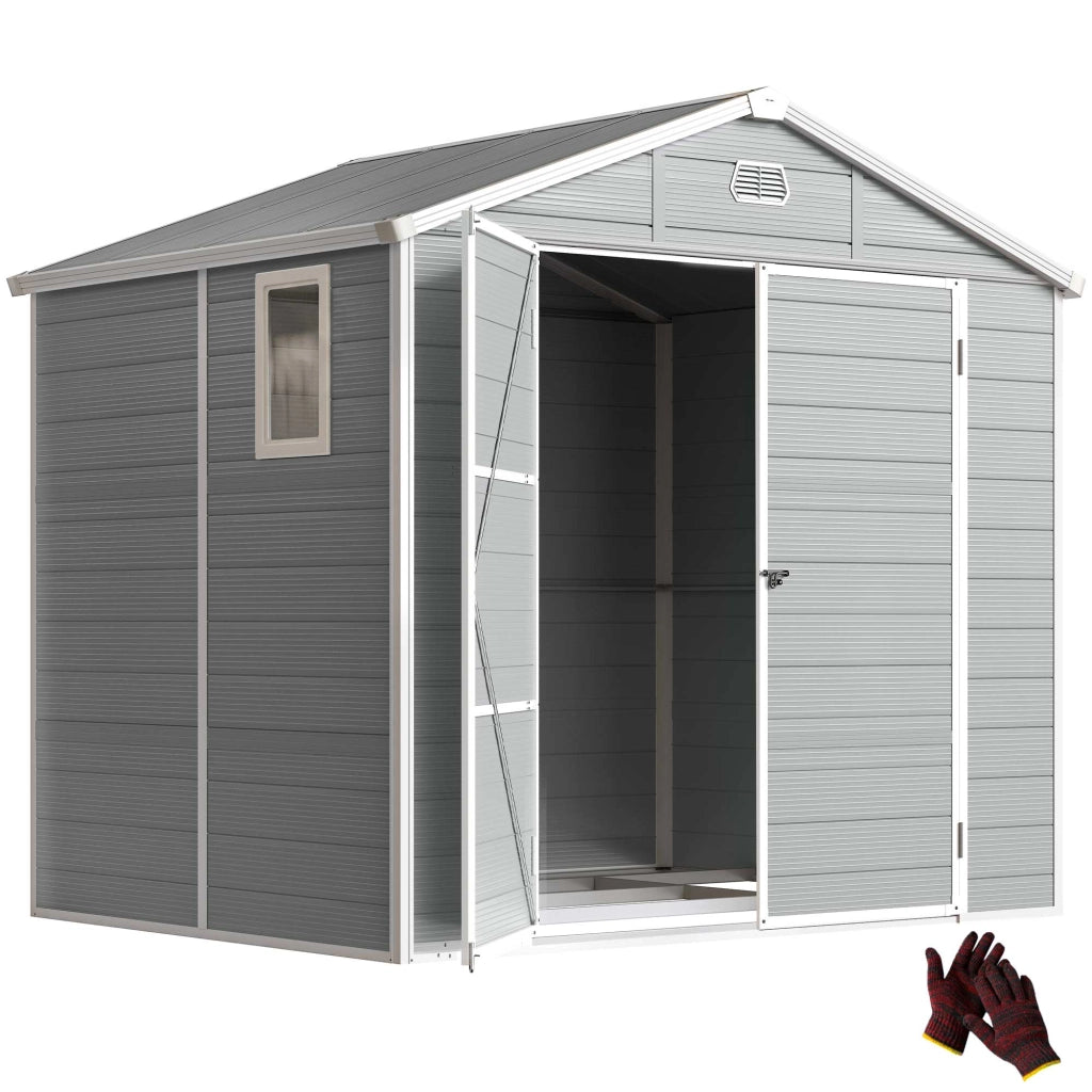 Casetta da giardino con tetto a capanna ¨C zephmum ¨C 240x190x180/228 cm