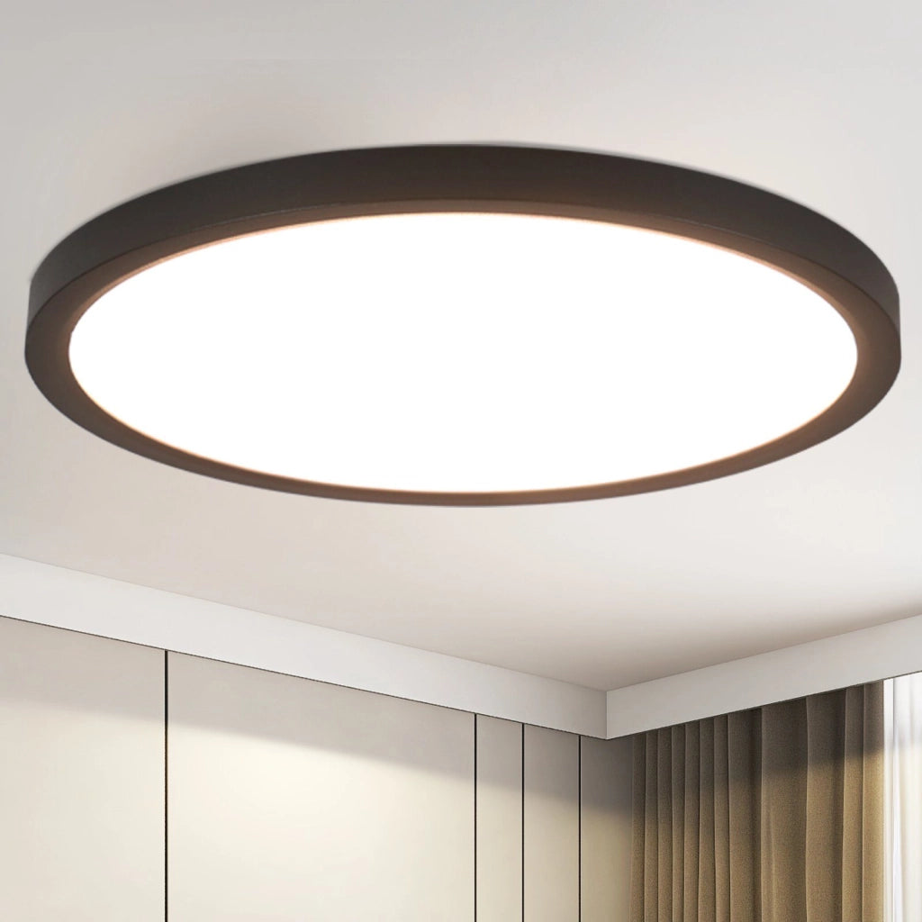 ZMH Lampada da soffitto plafoniera LED rotonda nera 24W per corridoio soggiorno appartamento