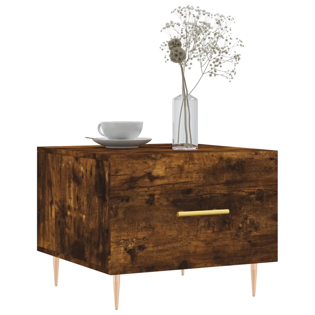 Tavolino da Salotto Rovere Fumo 50x50x40 cm Legno Multistrato 829374