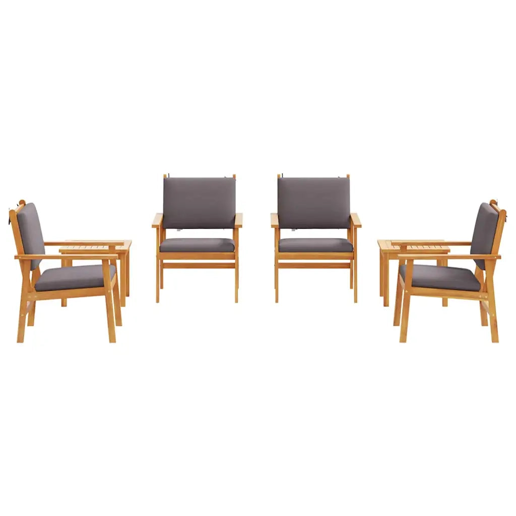 Set Divano da Giardino 6 pcs Marrone Legno di Acacia Massello 3331816