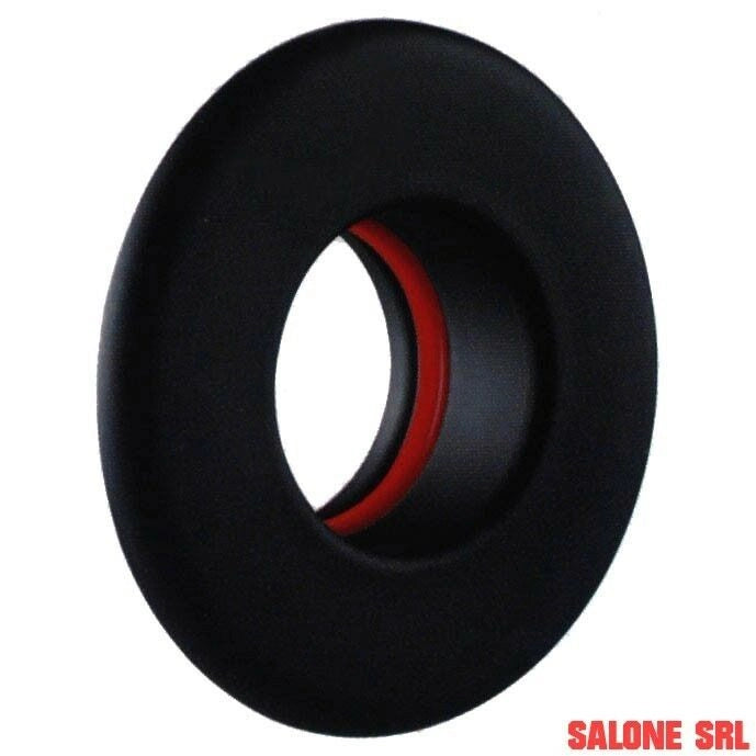 SAVE ROSONE BORCHIA PER TUBO STUFA A PELLET PORCELLANATO NERO OPACO MM.1,2 D.8X5 CM.