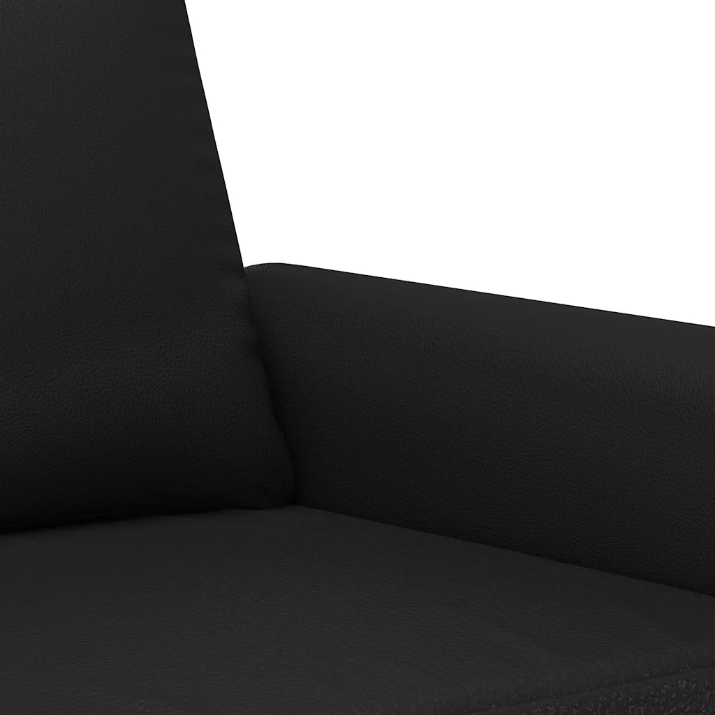 Divano | Divano da soggiorno | Sofa a 2 Posti Nero 140 cm in Similpelle