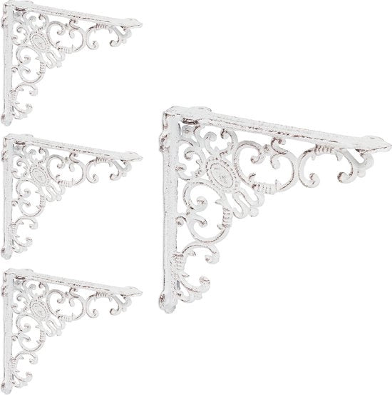 porta tavole - set di 4 - 21,5 cm - ghisa - bianco