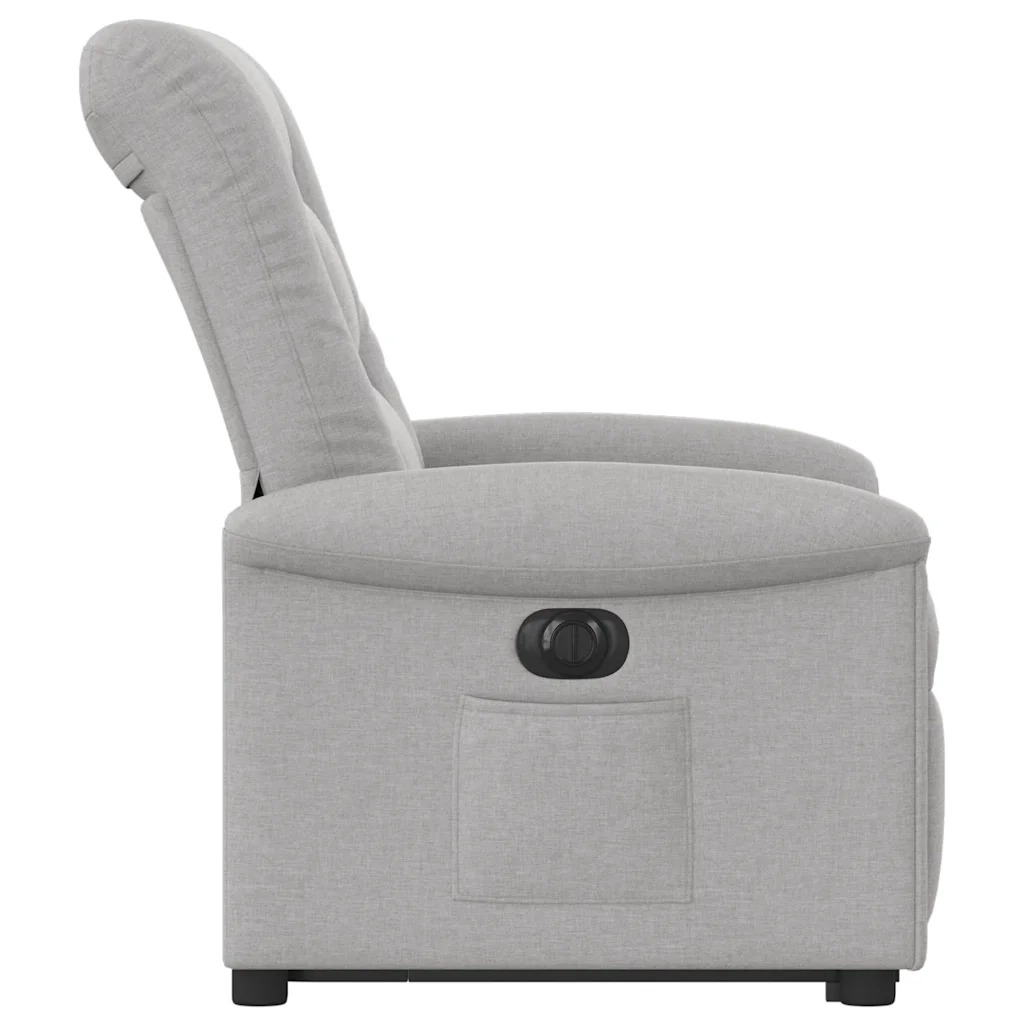 Poltrona Alzapersona Reclinabile Elettrica Grigi Nuvola Tessuto 3303283