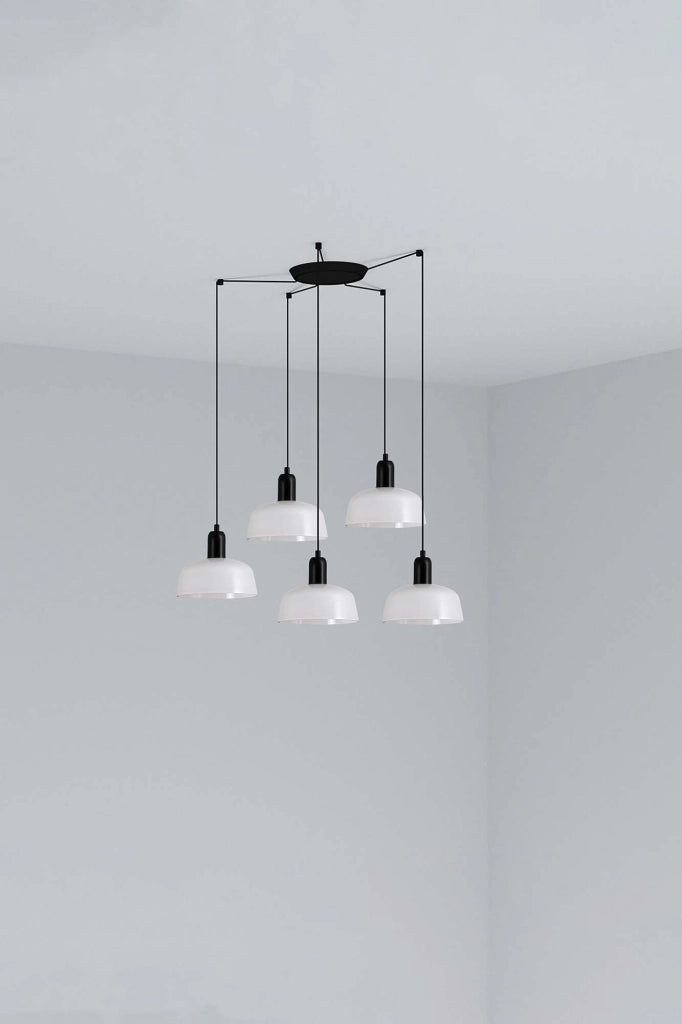 TATAWIN S metallo 5L Lampada a sospensione bianca