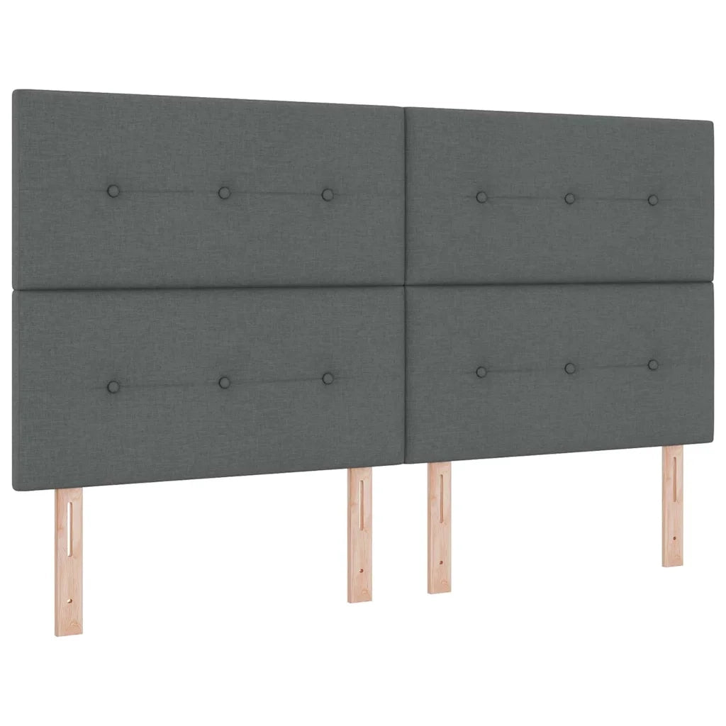 Letto a molle con materasso Grigio scuro 180 x 200 cm Tessuto 3339638