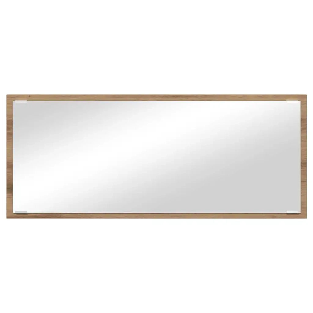 Specchio-Specchio Decorativo Rovere artigianale 90 x 8,5 x 37 cm Legno multistrato